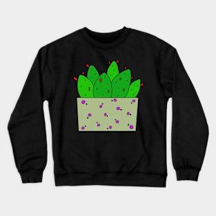 Cute Cactus Design #37: Fleshy Red Flower Cactuses Crewneck Sweatshirt